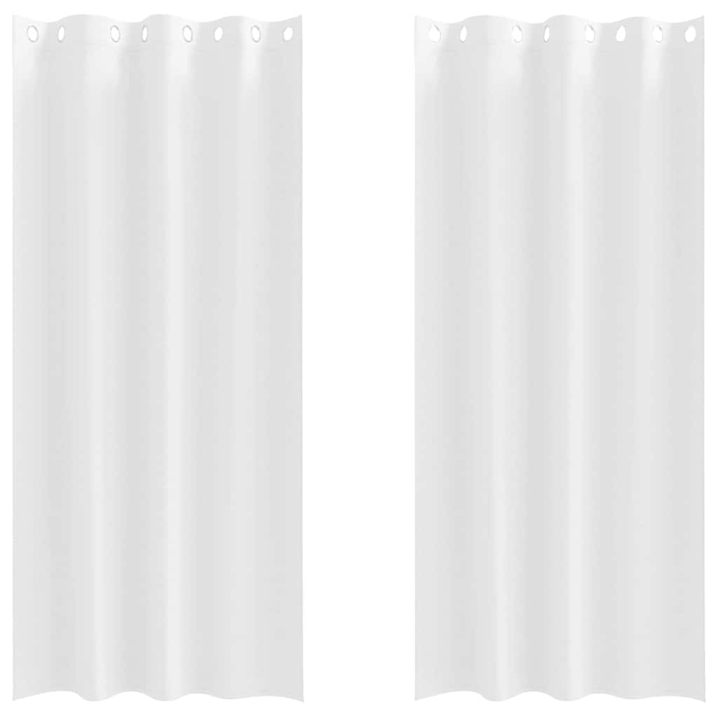 Blackout Curtains with Rings 2 pcs Pure White 225 x 140 cm