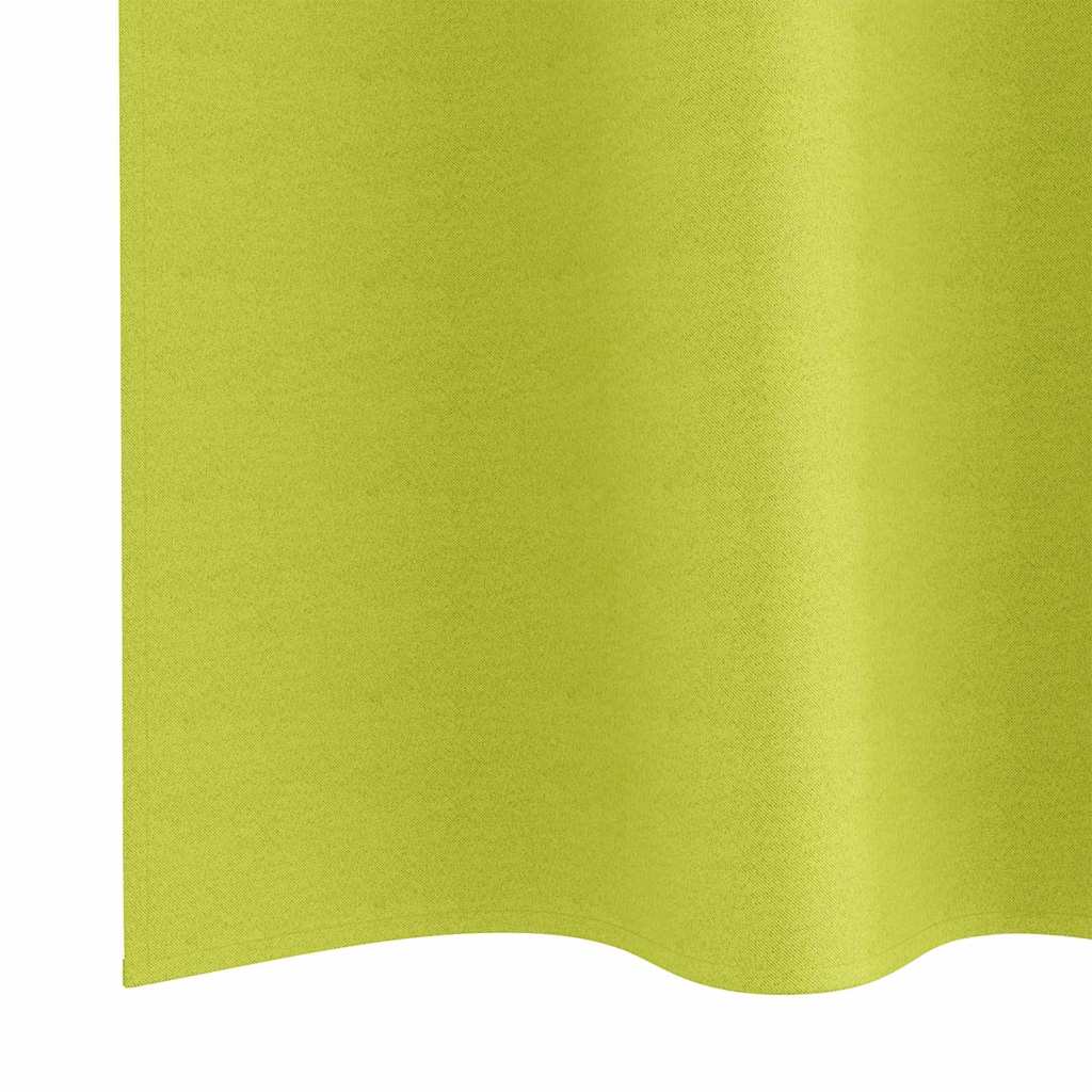 Blackout Curtains with Rings 2 pcs Green 260 x 140 cm Polyester