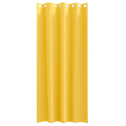 Blackout Curtains with Rings 2 pcs Mustard Yellow 245 x 140 cm