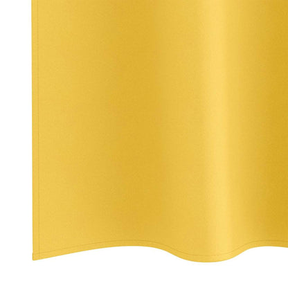 Blackout Curtains with Rings 2 pcs Mustard Yellow 260 x 140 cm