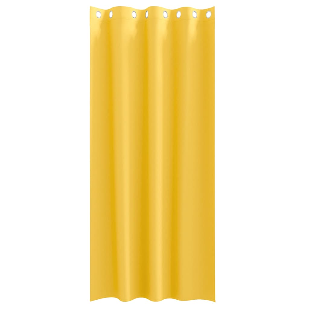 Blackout Curtains with Rings 2 pcs Mustard Yellow 260 x 140 cm
