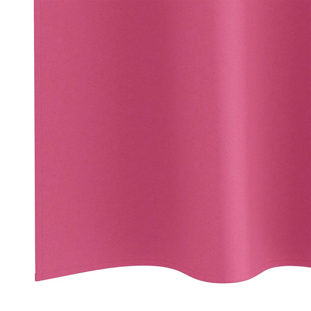 Blackout Curtains with Rings 2 pcs Bright Pink 225 x 140 cm