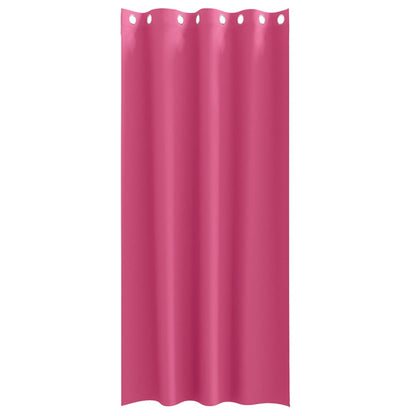 Blackout Curtains with Rings 2 pcs Bright Pink 225 x 140 cm