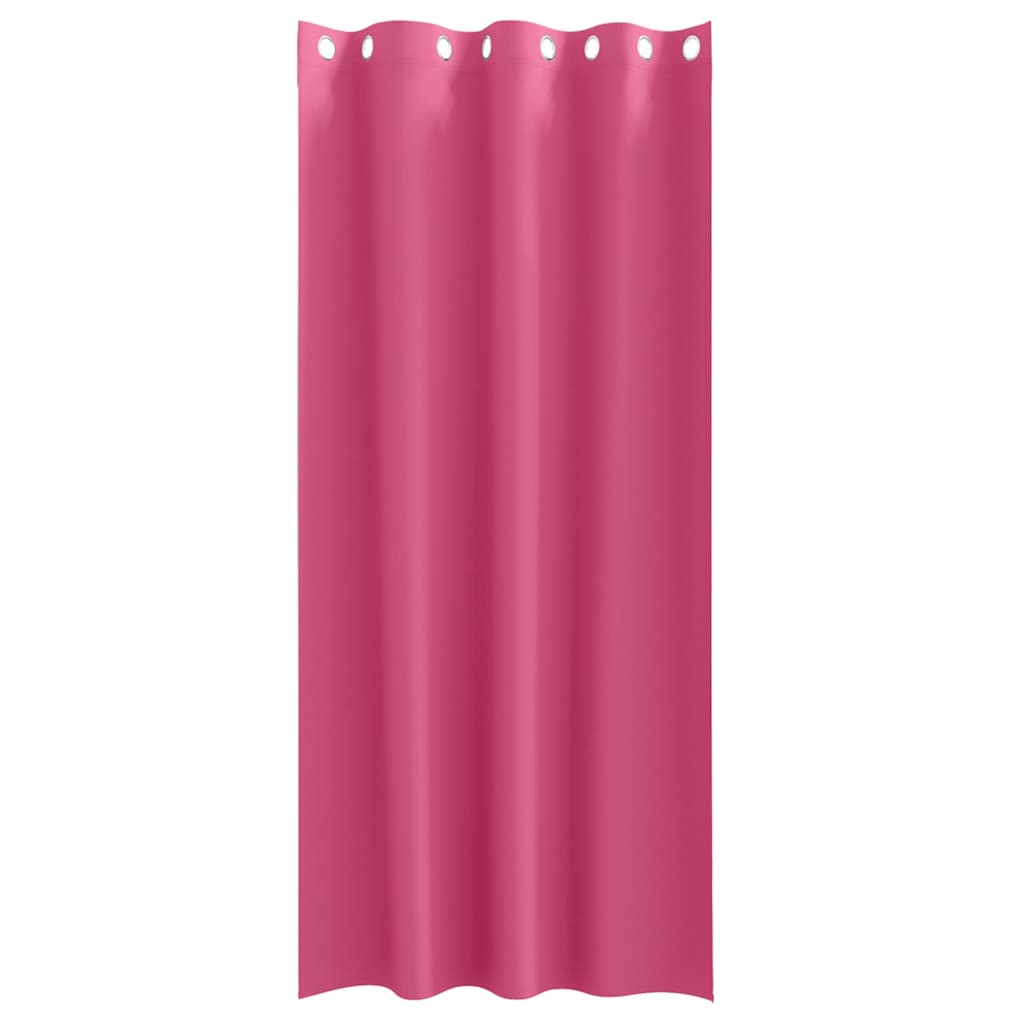 Blackout Curtains with Rings 2 pcs Bright Pink 260 x 140 cm