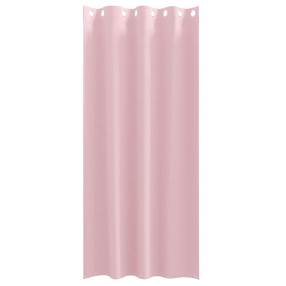 Blackout Curtains with Rings 2 pcs Baby Pink 245 x 140 cm