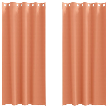 Blackout Curtains with Rings 2 pcs Terracotta 225 x 140 cm