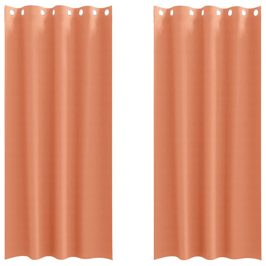 Blackout Curtains with Rings 2 pcs Terracotta 225 x 140 cm