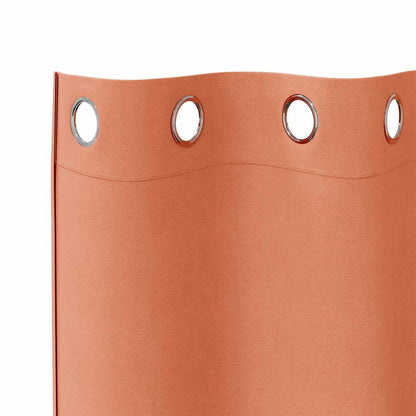 Blackout Curtains with Rings 2 pcs Terracotta 260 x 140 cm
