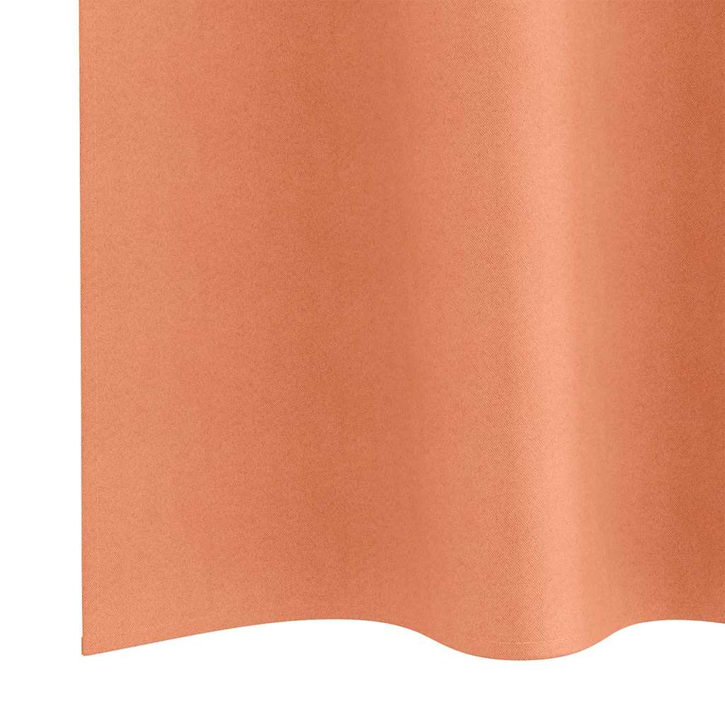 Blackout Curtains with Rings 2 pcs Terracotta 260 x 140 cm