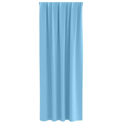 Blackout Curtains with Rings 2 pcs Light Blue 225 x 140 cm