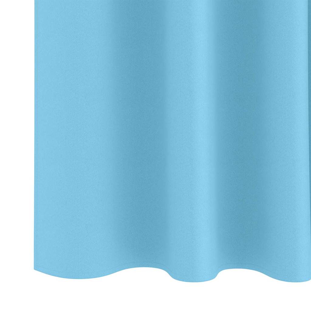 Blackout Curtains with Rings 2 pcs Light Blue 245 x 140 cm