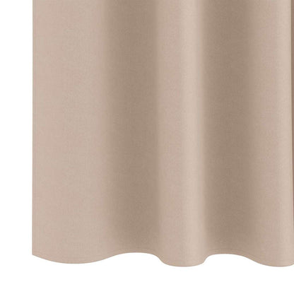 Blackout Curtains with Rings 2 pcs Taupe 245 x 140 cm Polyester