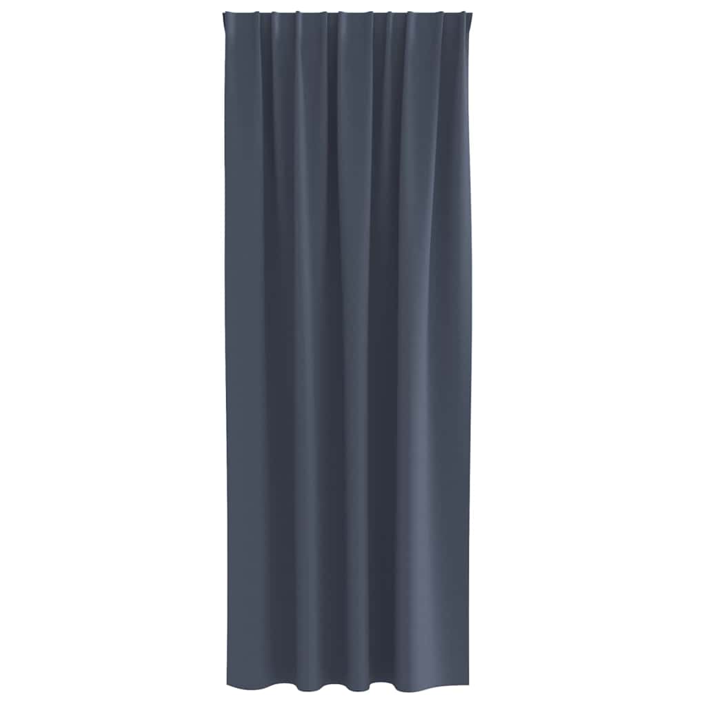 Blackout Curtains with Rings 2 pcs Anthracite 245 x 140 cm