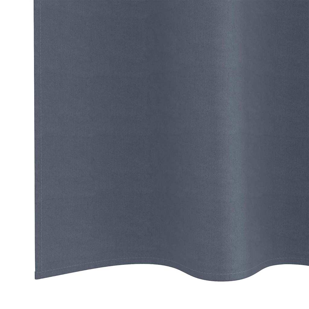 Blackout Curtains with Rings 2 pcs Anthracite 260 x 140 cm