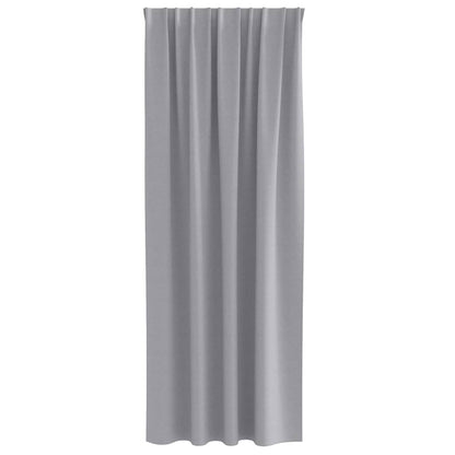 Blackout Curtains with Rings 2 pcs Light Grey 260 x 140 cm