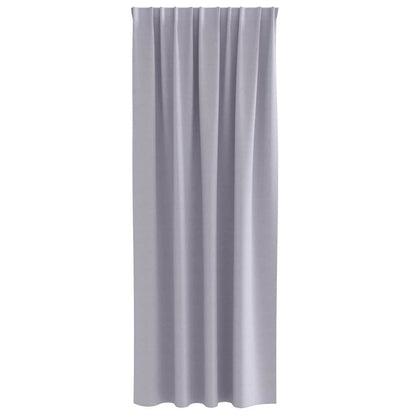 Blackout Curtains with Rings 2 pcs Metal Grey 245 x 140 cm