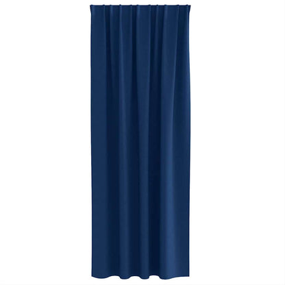 Blackout Curtains with Rings 2 pcs Dark Blue 260 x 140 cm