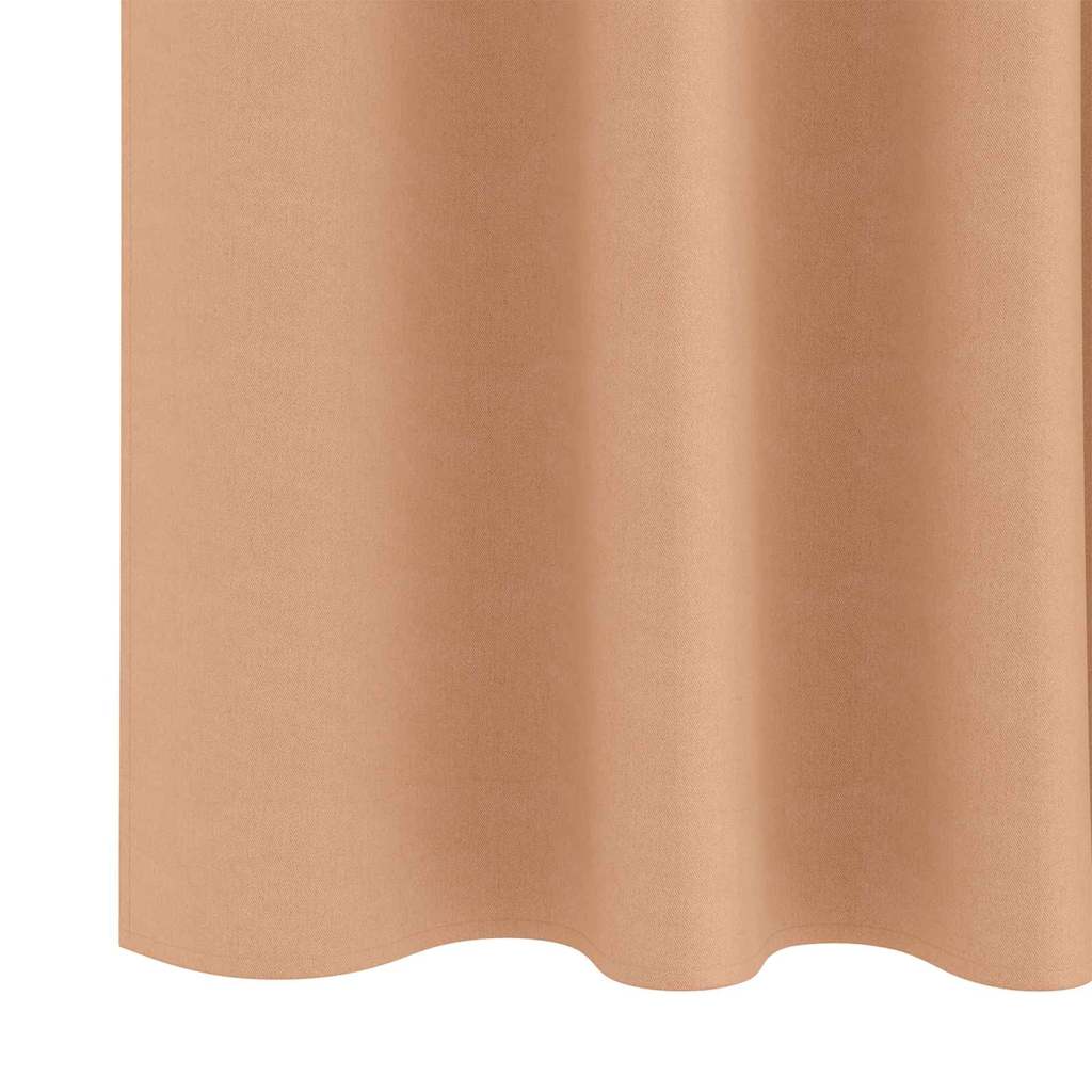 Blackout Curtains with Rings 2 pcs Light Brown 245 x 140 cm