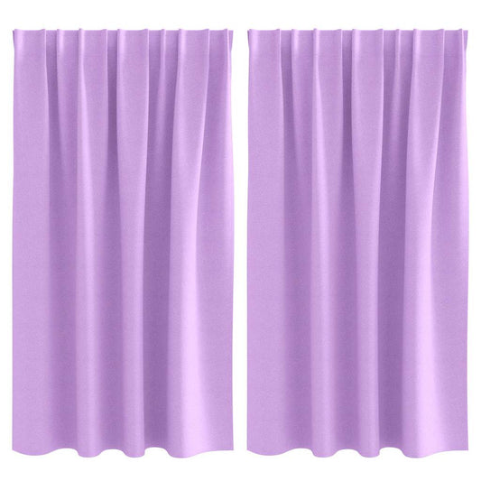 Blackout Curtains with Rings 2 pcs Purple 140 x 140 cm