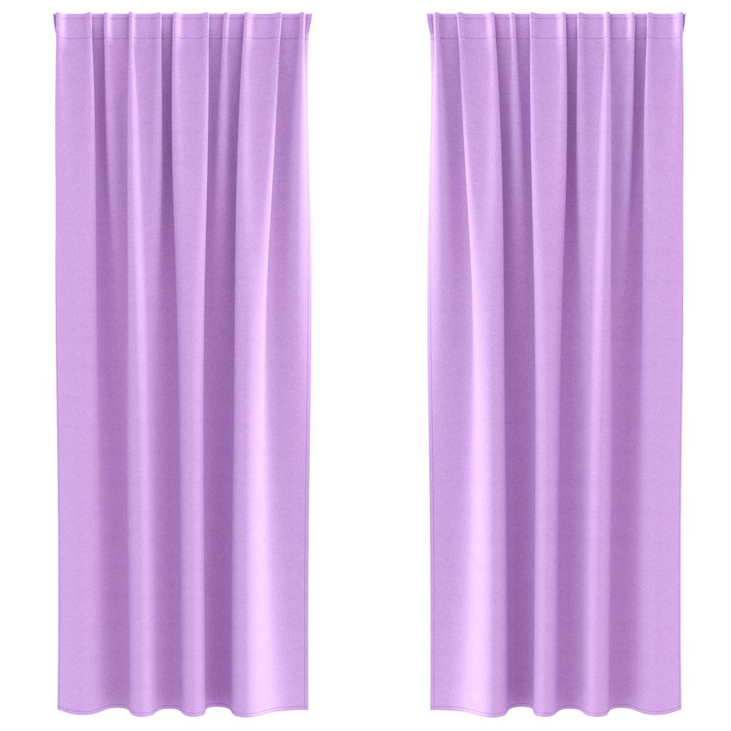 Blackout Curtains with Rings 2 pcs Purple 245 x 140 cm