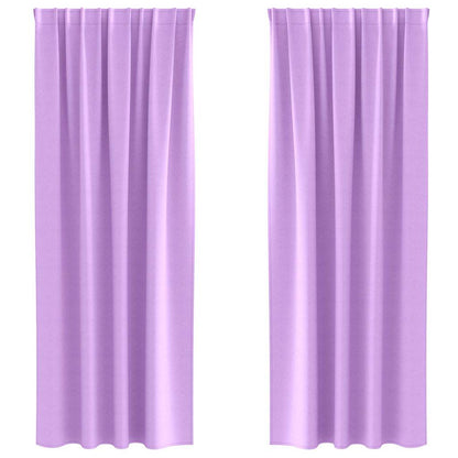 Blackout Curtains with Rings 2 pcs Purple 260 x 140 cm