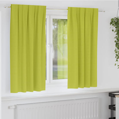 Blackout Curtains with Rings 2 pcs Green 175 x 140 cm Polyester