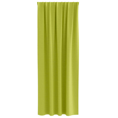 Blackout Curtains with Rings 2 pcs Green 245 x 140 cm Polyester