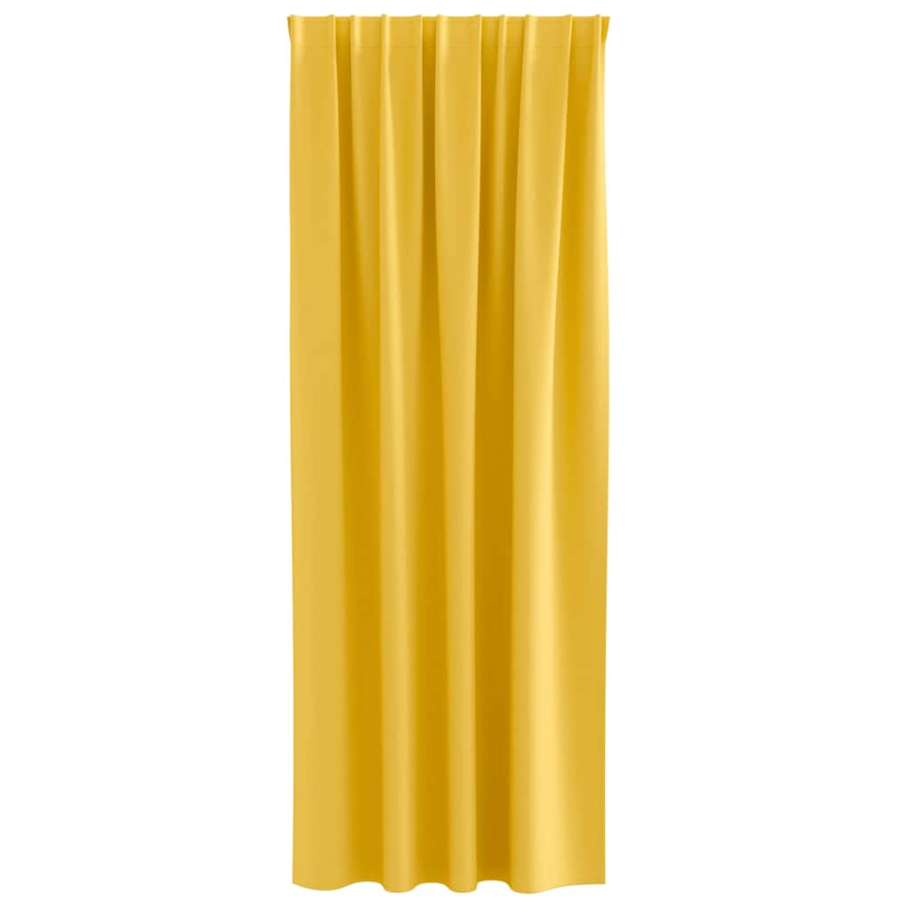 Blackout Curtains with Rings 2 pcs Mustard Yellow 225 x 140 cm