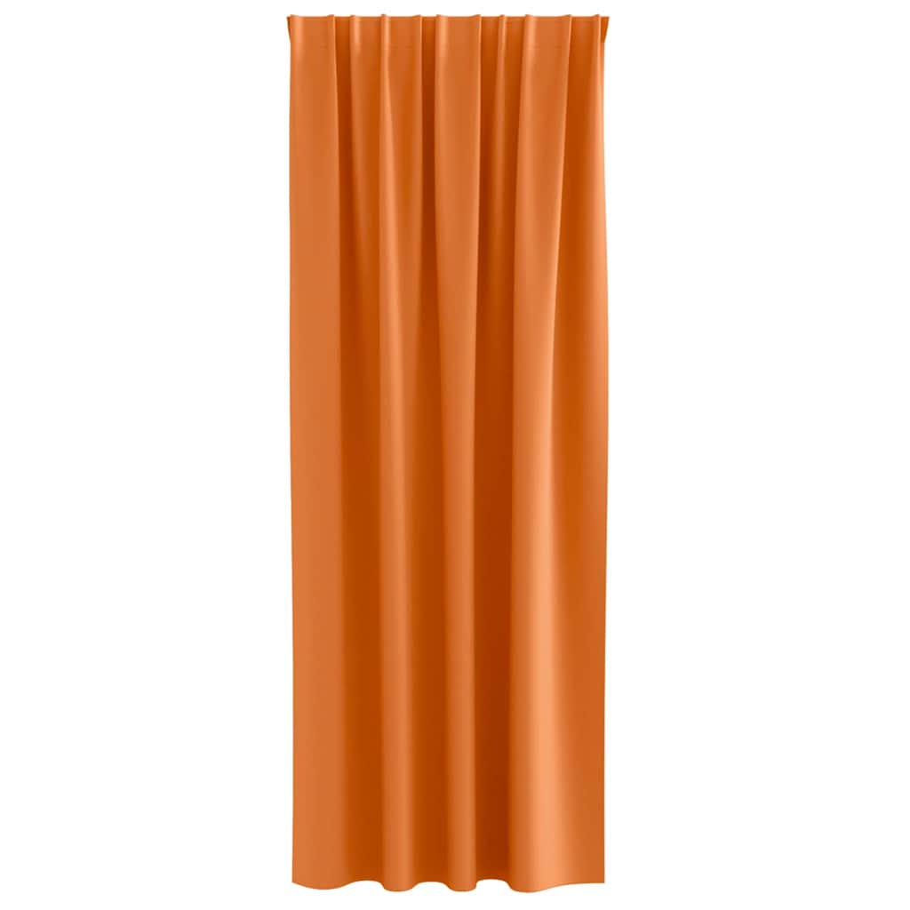 Blackout Curtains with Rings 2 pcs Bright Orange 260 x 140 cm