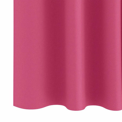 Blackout Curtains with Rings 2 pcs Bright Pink 140 x 140 cm