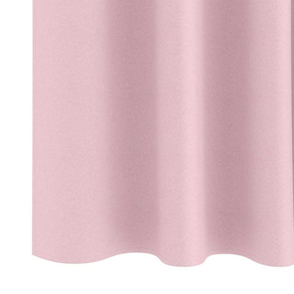 Blackout Curtains with Rings 2 pcs Baby Pink 140 x 140 cm