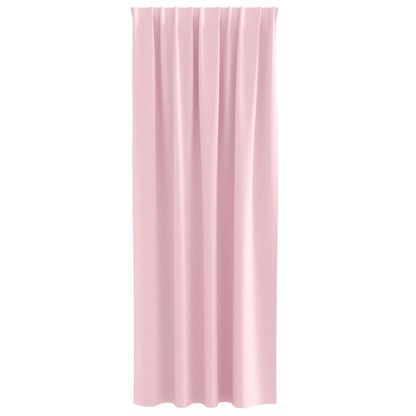 Blackout Curtains with Rings 2 pcs Baby Pink 245 x 140 cm