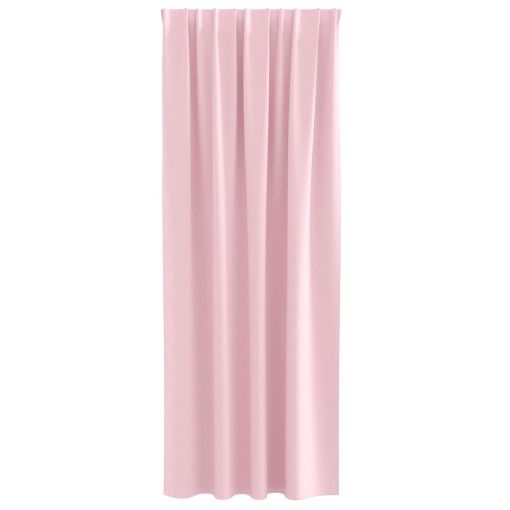 Blackout Curtains with Rings 2 pcs Baby Pink 260 x 140 cm