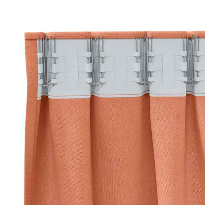 Blackout Curtains with Rings 2 pcs Terracotta 260 x 140 cm