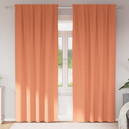 Blackout Curtains with Rings 2 pcs Terracotta 260 x 140 cm