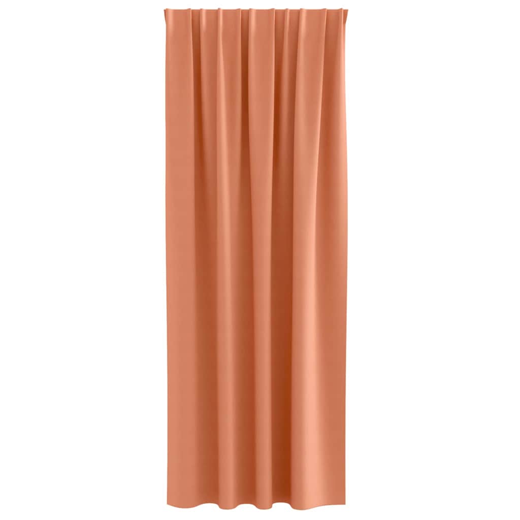 Blackout Curtains with Rings 2 pcs Terracotta 260 x 140 cm