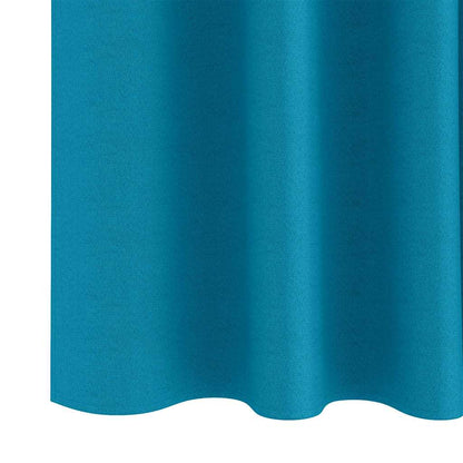 Blackout Curtains with Rings 2 pcs Turquoise 140 x 140 cm
