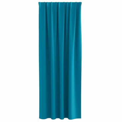 Blackout Curtains with Rings 2 pcs Turquoise 260 x 140 cm