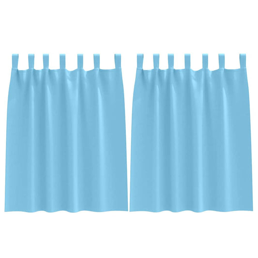 Blackout Curtains with Rings 2 pcs Light Blue 140 x 140 cm