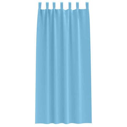 Blackout Curtains with Rings 2 pcs Light Blue 225 x 140 cm
