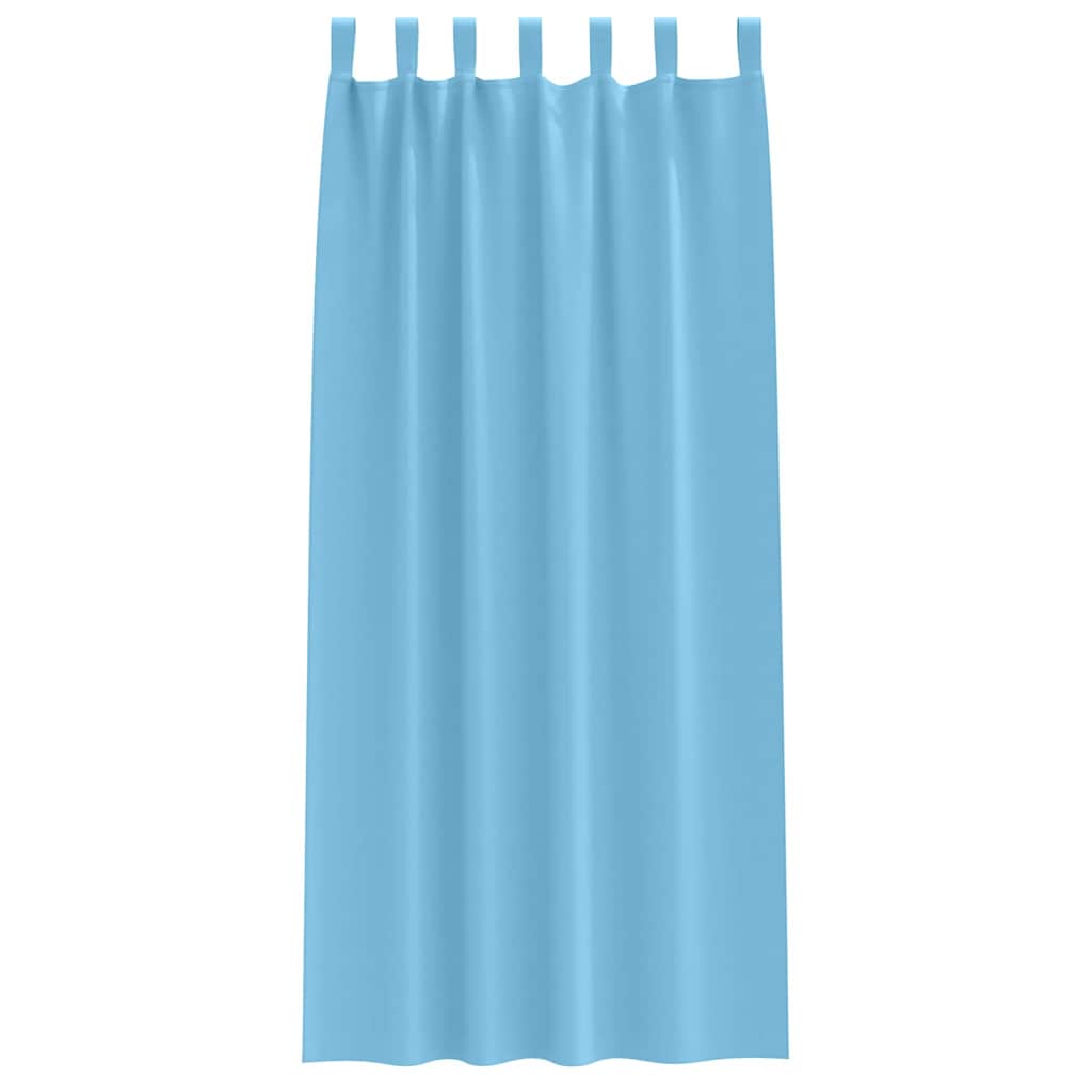 Blackout Curtains with Rings 2 pcs Light Blue 260 x 140 cm