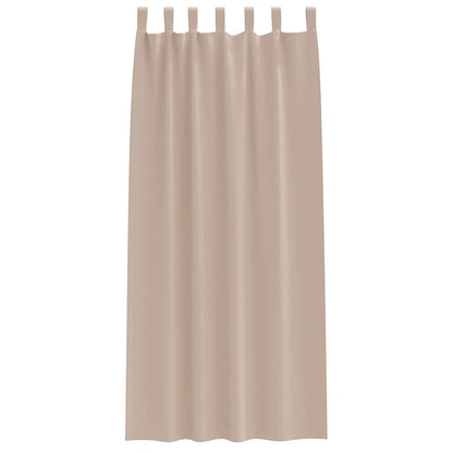 Blackout Curtains with Rings 2 pcs Taupe 225 x 140 cm Polyester