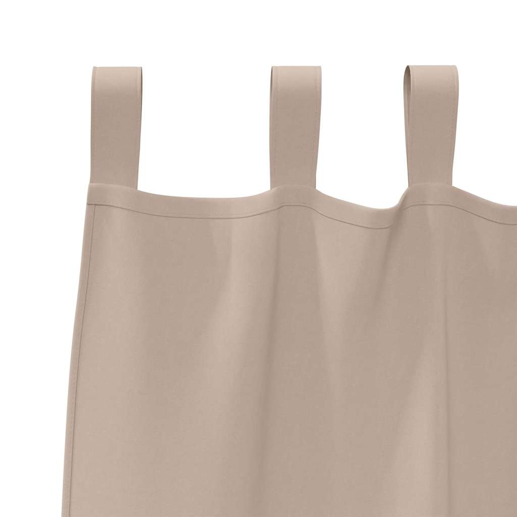 Blackout Curtains with Rings 2 pcs Taupe 260 x 140 cm Polyester