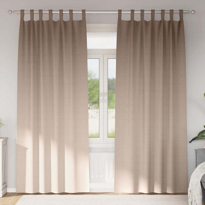 Blackout Curtains with Rings 2 pcs Taupe 260 x 140 cm Polyester