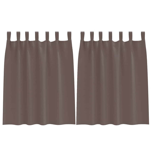 Blackout Curtains with Rings 2 pcs Dark Brown 140 x 140 cm