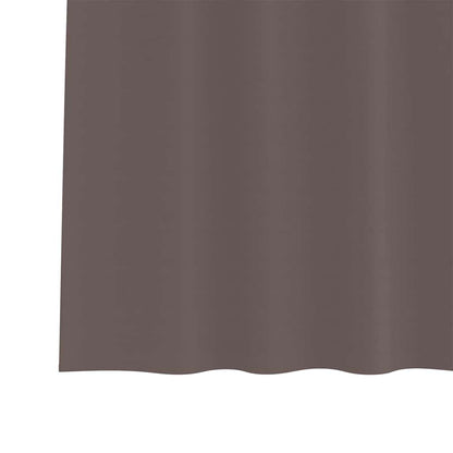 Blackout Curtains with Rings 2 pcs Dark Brown 245 x 140 cm