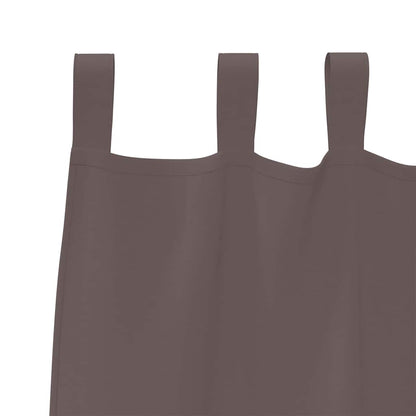 Blackout Curtains with Rings 2 pcs Dark Brown 260 x 140 cm