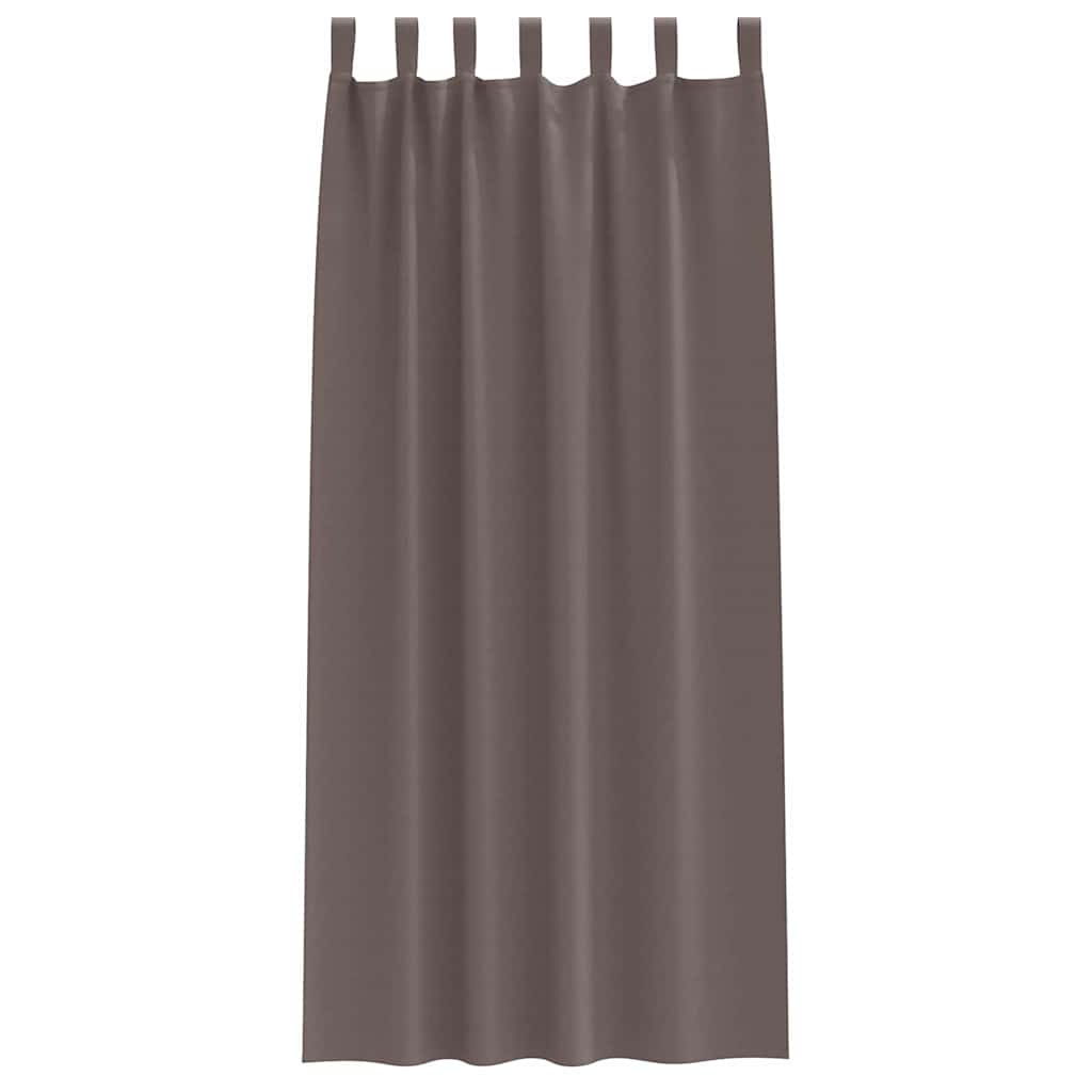 Blackout Curtains with Rings 2 pcs Dark Brown 260 x 140 cm