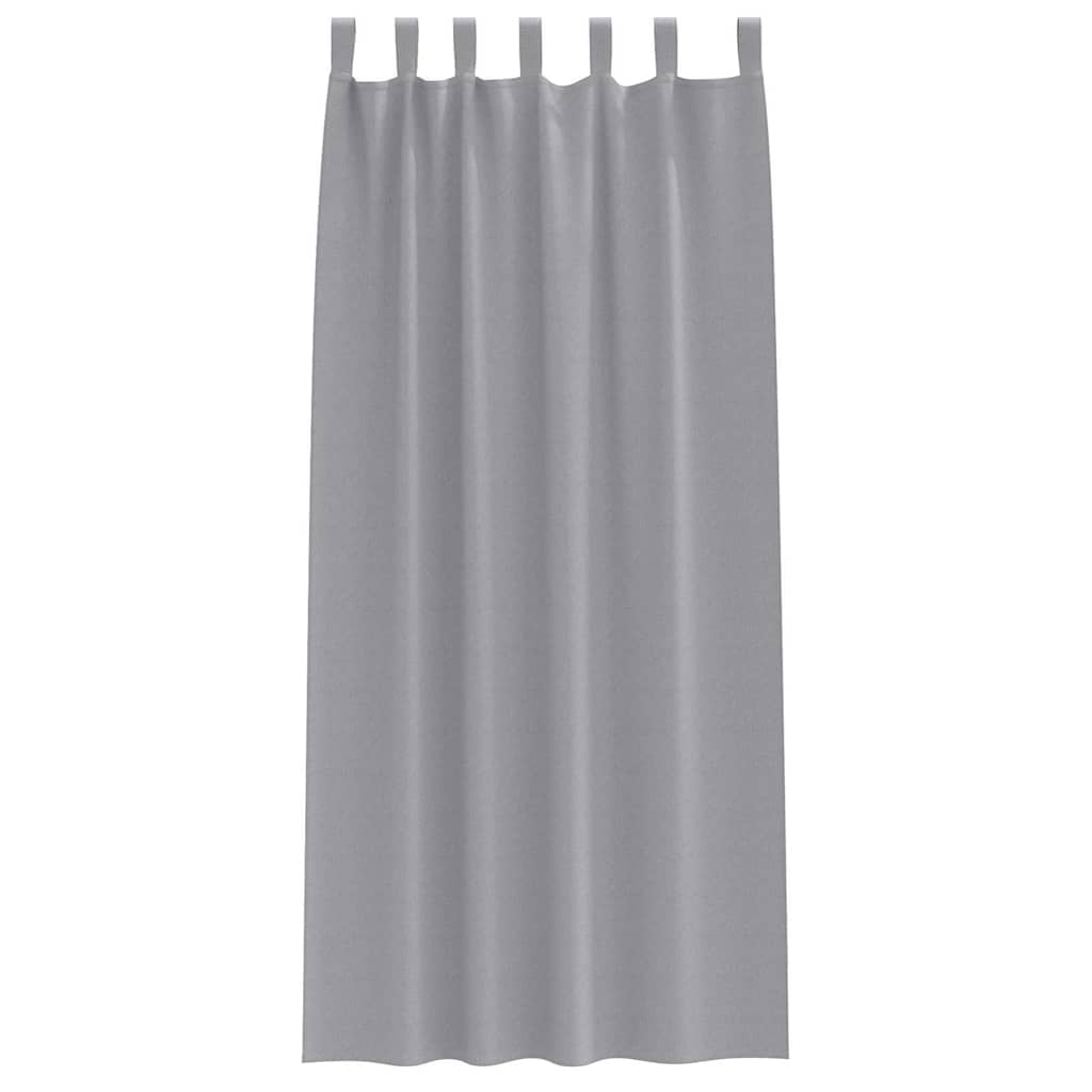 Blackout Curtains with Rings 2 pcs Light Grey 225 x 140 cm