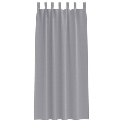 Blackout Curtains with Rings 2 pcs Light Grey 225 x 140 cm